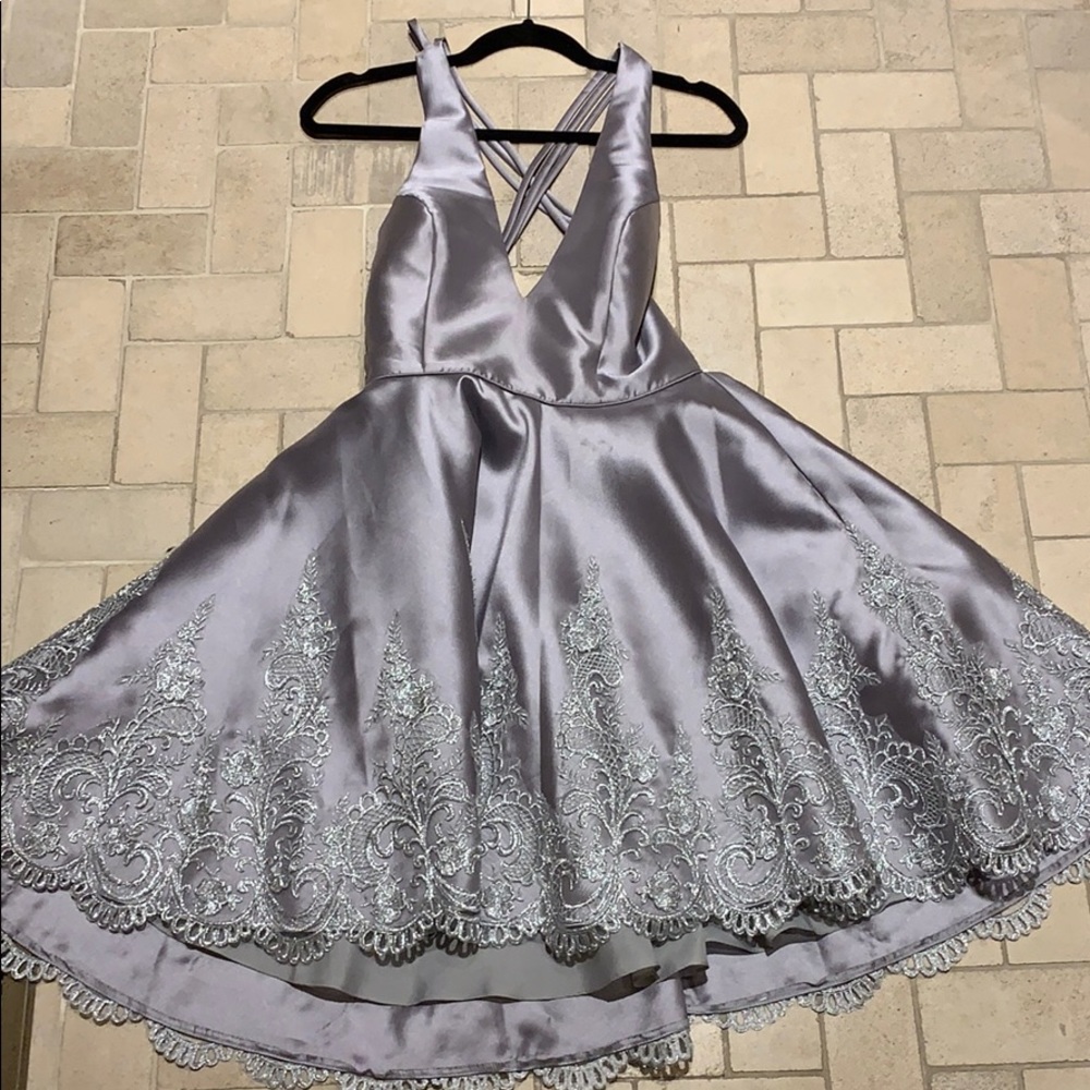 Silver and grey formal dress